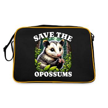 Save Opossum - Retro Bag - black/gold - Back