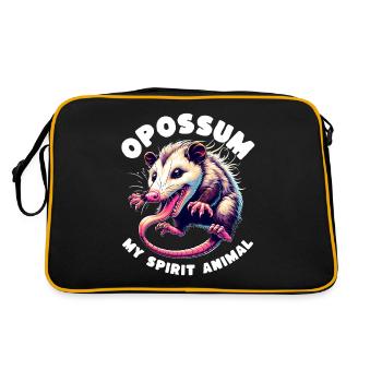 Dictons drôles d’opossums - Sac Retro - noir/or - Dos
