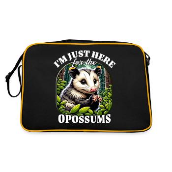 Dictons drôles d’opossums - Sac Retro - noir/or - Dos