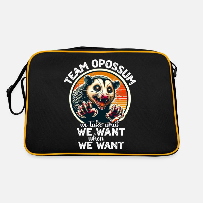 Lustige Opossum Sprüche Retro Tasche