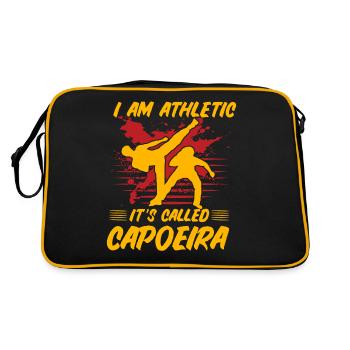 Ich bin athletisch, es heißt Capoeira - Retro Tasche - Schwarz/Gold - Hinten