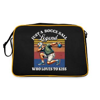US Bocce Ball Spieler - Retro Tasche - Schwarz/Gold - Hinten
