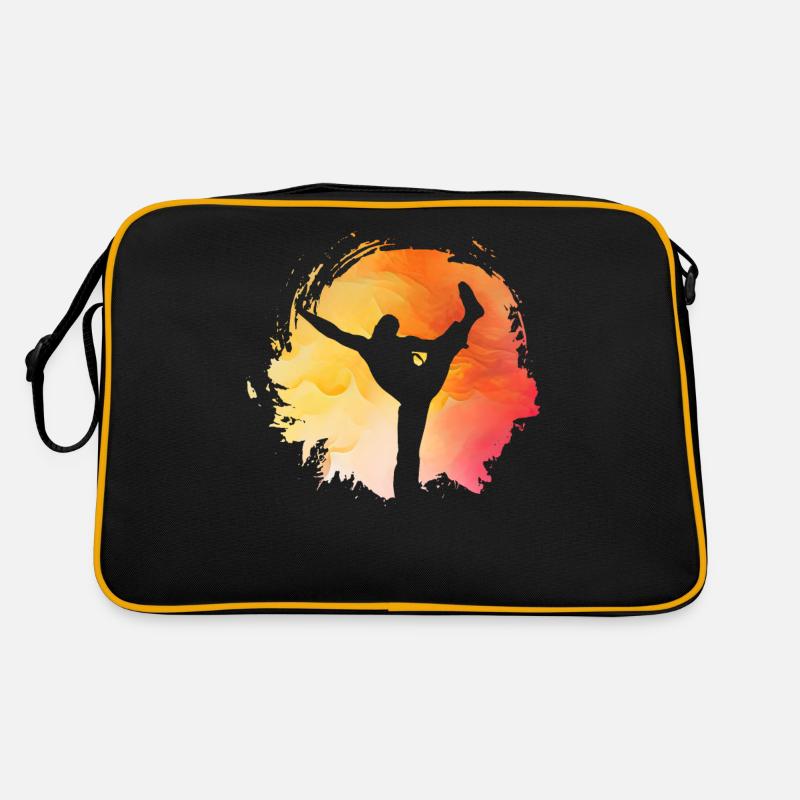 Capoeira - Retro Tasche - Schwarz/Gold
