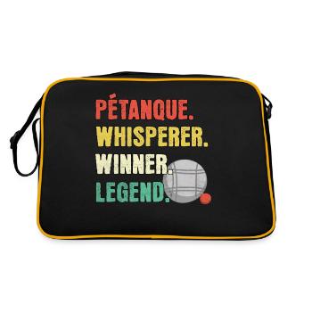 Petanque Whisperer Petanque Legend - Retro Bag - black/gold - Back