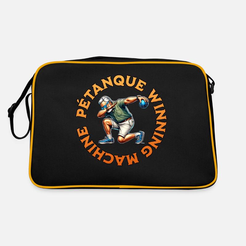 Gagnant de la pétanque - Sac Retro - noir/or