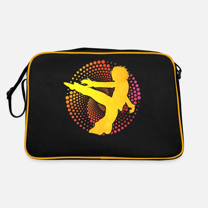 Capoeira - Retro Tasche - Schwarz/Gold