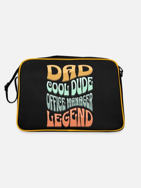 Dad Office Manager - Retro Bag - black/gold - Back