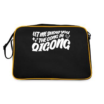 Chigong Qigong Qi Gong Thai Chi - Retro Tasche - Schwarz/Gold - Hinten