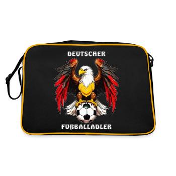 GERMAN FOOTBALL EAGLE - Retro Bag - black/gold - Back