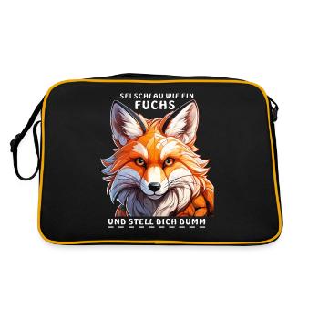 BE SMART AS A FOX - Retro Bag - black/gold - Back