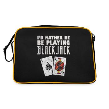 Blackjack Blackjack Card Game Casino Gift - Retro Bag - black/gold - Back