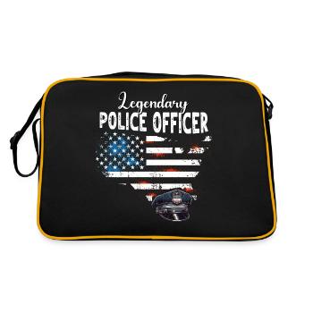Policeman US - Retro Bag - black/gold - Back