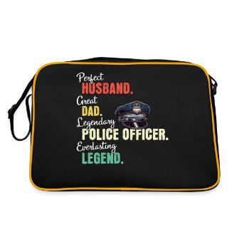 Policeman Dad - Retro Bag - black/gold - Back