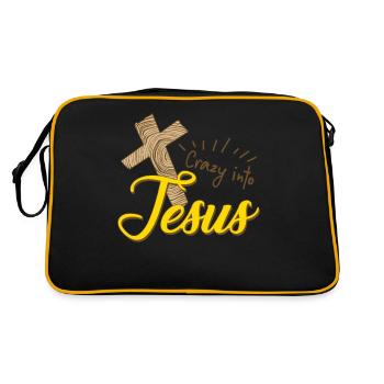 Croix du christianisme de Jésus-Christ - Sac Retro - noir/or - Dos