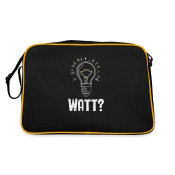 Électricien : WATT ? Humour et savoir-faire combinés - Sac Retro - noir/or - Dos