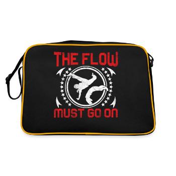 Der Flow muss weitergehen - Retro Tasche - Schwarz/Gold - Hinten