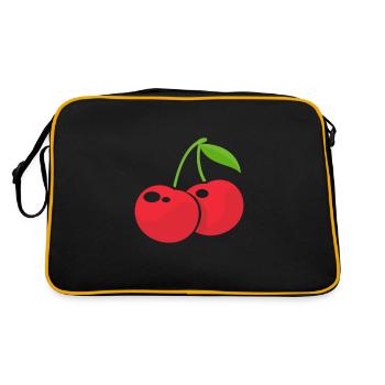 Cherry Cherry Tree Cherry Blossom Fruit Gift - Retro Bag - black/gold - Back