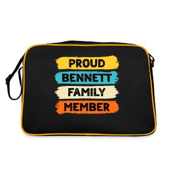 Stolzer Bennett - Retro Tasche - Schwarz/Gold - Hinten