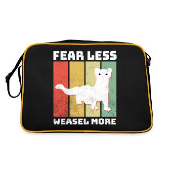 Weasel Sayings - Retro Bag - black/gold - Back