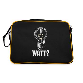Électricien : WATT ? Humour et savoir-faire combinés - Sac Retro - noir/or - Dos