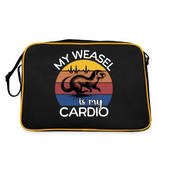 Weasel ECG Weasel Heart Line - Retro Bag - black/gold - Back