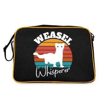 Weasel Whisperer - Retro Bag - black/gold - Back