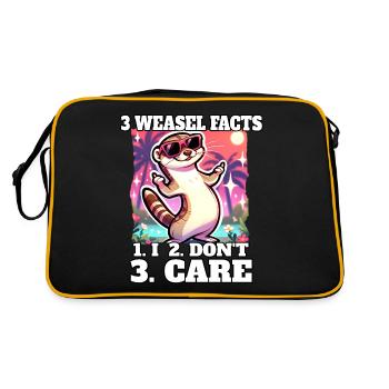 Weasel Sayings - Retro Bag - black/gold - Back