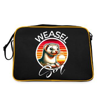 Weasel Girl - Retro Bag - black/gold - Back