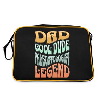 Dad paleontologist - Retro Bag - black/gold - Back