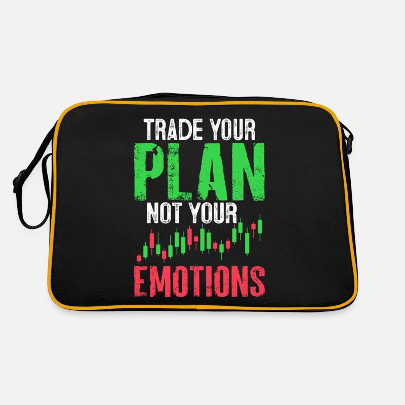 Handeln Sie Ihren Plan, nicht Ihre Emotionen lustig Retro Tasche