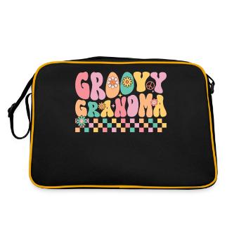 Groovy Grand-mère Rétro Arrière-Grand-mère Drôle - Sac Retro - noir/or - Dos