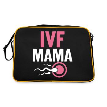 Drôle de FIV Maman FIV Prélèvement d’ovules Jour Infertilité - Sac Retro - noir/or - Dos