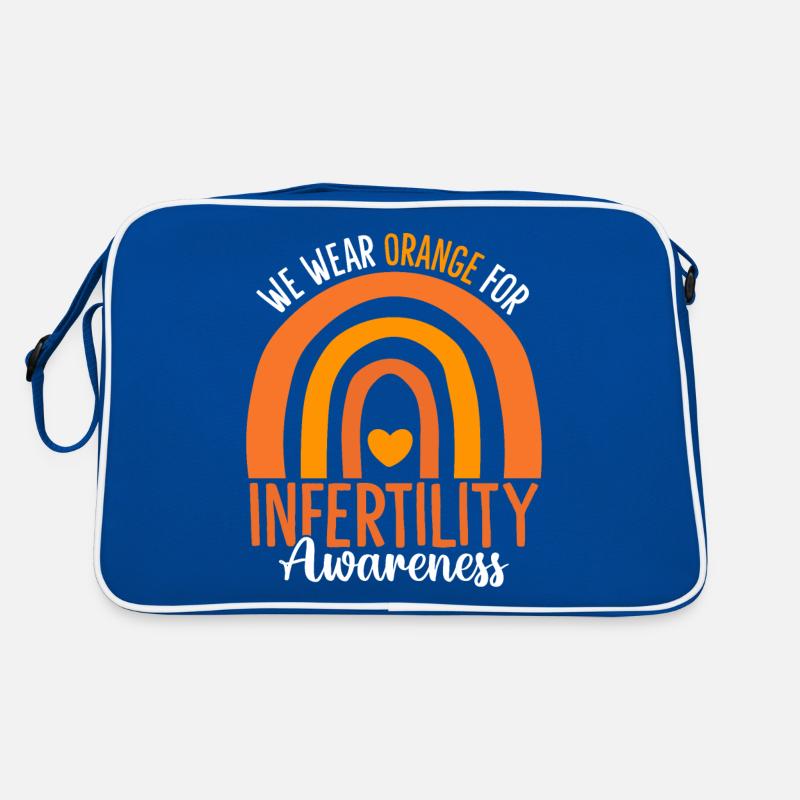 Orange Unfruchtbarkeit Bewusstsein Eine von acht IVF Retro Tasche