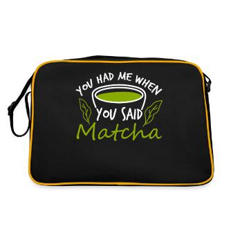 Thé japonais Matcha Thé vert - Sac Retro - noir/or - Dos