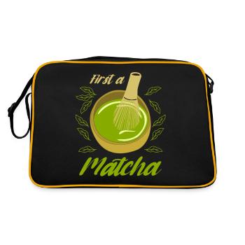 Thé vert matcha - Sac Retro - noir/or - Dos