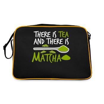 Matcha Tea Japanese Green Tea Japan - Retro Tasche - Schwarz/Gold - Hinten