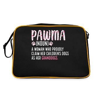 Pawma Drôle Définition Chien Grand-mère Chiot Grand-chien - Sac Retro - noir/or - Dos