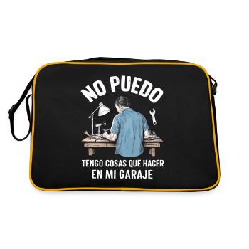 I Can't Got Things To Do In My Garage - Retro Bag - black/gold - Back