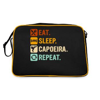 Manger Dormir Capoeira Répéter - Sac Retro - noir/or - Dos