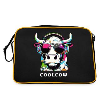 COOLCOW - Retro Bag - black/gold - Back