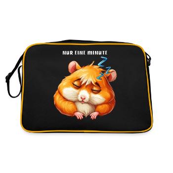 SLEEP JUST ONE MINUTE - Retro Bag - black/gold - Back