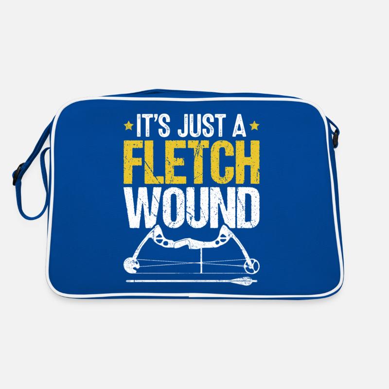 Es ist nur eine Befiederung Wunde Lustiger Bogen Bogen Bogenschießen Pfeil Retro Tasche
