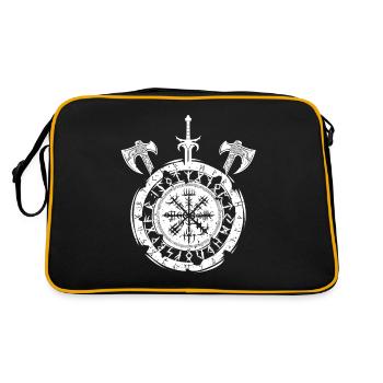 Force et style nordiques Vegvisir Viking - Sac Retro - noir/or - Dos