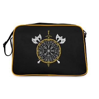 Force et style nordiques Vegvisir Viking - Sac Retro - noir/or - Dos