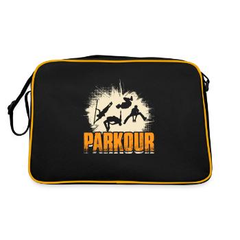 Cadeau Parkour Parkur Parcur Sport - Sac Retro - noir/or - Dos