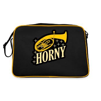 Tenor Horn Brass Instrument Orchestra - Retro Bag - black/gold - Back