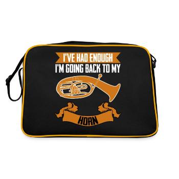 Tenor Horn Brass Instrument Orchestra - Retro Bag - black/gold - Back