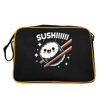 Sushi Food Japan Nigiri Gift - Retro Bag - black/gold - Back