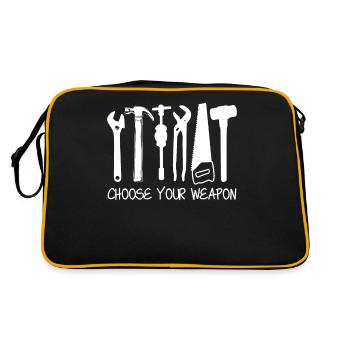 Workshop DIY Dad Craftsman Tools - Retro Tasche - Schwarz/Gold - Hinten