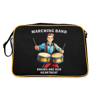 LES TAMBOURS DE FANFARE SONT NOTRE BATTEMENT DE CŒUR - Sac Retro - noir/or - Dos